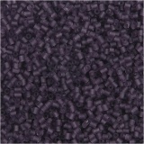 Rocaille Seed Beads 2-cut, D 1,7 mm, Größe 15/0, Lochgröße 0,5 mm, Frosted Lila, 25 g/ 1 Pck