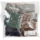 Kunststoffperlen - Sortiment, D 6 mm, Lochgröße 1,5 mm, Inhalt kann variieren , Sortierte Farben, 8x40 g/ 1 Pck