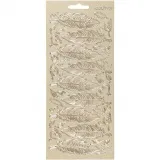 Sticker, Federn, Blatt 10x23 cm, Gold, 1 Bl.