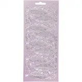 Sticker, Federn, Blatt 10x23 cm, Silber, 1 Bl.