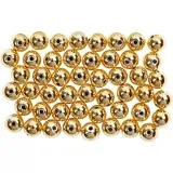 Schmuckperlen, D 5 mm, Lochgröße 0,7 mm, Gold, 100 Stk/ 1 Pck
