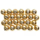 Schmuckperlen, D 8 mm, Lochgröße 1 mm, Gold, 50 Stk/ 1 Pck
