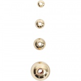 Wachsperlen, D 8 mm, Lochgröße 1 mm, Gold, 50 Stk/ 1 Pck