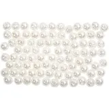 Schmuckperlen, D 4 mm, Lochgröße 0,7 mm, Perlmutt, 150 Stk/ 1 Pck