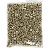 Buchstaben-Perlen, D 7 mm, Lochgröße 1 mm, Gold, 165 g/ 1 Pck
