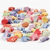 Pastell-Mix, Größe 9-12 mm, Lochgröße 1,2 mm, 110 g, 175 ml/ 1 Pck