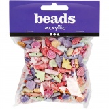 Pastell-Mix, Größe 9-12 mm, Lochgröße 1,2 mm, 110 g, 175 ml/ 1 Pck