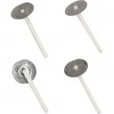 Dochte für Kerzen in Gefäßen, Geeignet für Behälter mit 20–65 mm Durchmesser, L 3,5 cm, Dicke 2 mm, 100 Stk/ 1 Pck