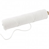Docht , Geeignet für getauchte Kerzen (Durchm. 22–30 mm) und geformte Kerzen (Durchm. 60–80 mm) , 100 g, 50 m/ 1 Rolle