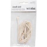 Docht , Geeignet für getauchte Kerzen (Durchm. 22–30 mm) und geformte Kerzen (Durchm. 60–80 mm), 100 g, 3 m/ 1 Pck