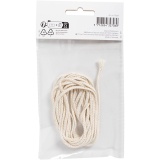Docht , Geeignet für getauchte Kerzen (Durchm. 22–30 mm) und geformte Kerzen (Durchm. 60–80 mm), 100 g, 3 m/ 1 Pck