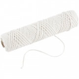 Docht , Geeignet für getauchte Kerzen (Durchm. 30 mm) und geformte Kerzen (Durchm. 80–100 mm) , B 2 mm, 100 g, 50 m/ 1 Rolle