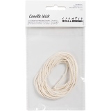 Docht , Geeignet für getauchte Kerzen (Durchm. 30 mm) und geformte Kerzen (Durchm. 80–100 mm) , B 2 mm, 100 g, 3 m/ 1 Pck
