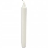 Kerzen, H: 20 cm, D 23 mm, Weiß, 30 Stk/ 1 Pck