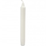 Kerzen, H 20 cm, D 23 mm, Weiß, 30 Stk/ 1 Pck