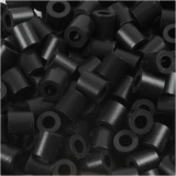 Bügelperlen, Größe 5x5 mm, Lochgröße 2,5 mm, medium, Schwarz (32220), 1100 Stk/ 1 Pck