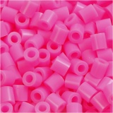 Bügelperlen, Größe 5x5 mm, Lochgröße 2,5 mm, medium, Rosa (32222), 1100 Stk/ 1 Pck