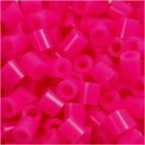 Bügelperlen, Größe 5x5 mm, Lochgröße 2,5 mm, medium, Pink (32258), 1100 Stk/ 1 Pck