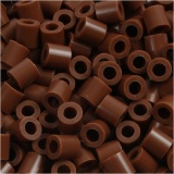Bügelperlen, Größe 5x5 mm, Lochgröße 2,5 mm, medium, Schokolade (32249), 6000 Stk/ 1 Pck
