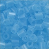 Bügelperlen, Größe 5x5 mm, Lochgröße 2,5 mm, medium, Neonblau (32235), 1100 Stk/ 1 Pck