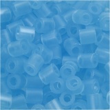 Bügelperlen, Größe 5x5 mm, Lochgröße 2,5 mm, medium, Neonblau (32235), 6000 Stk/ 1 Pck