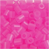 Bügelperlen, Größe 5x5 mm, Lochgröße 2,5 mm, medium, Rosaneon (32257), 1100 Stk/ 1 Pck