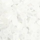 Bügelperlen, Größe 5x5 mm, Lochgröße 2,5 mm, medium, Transparent Weiß (32264), 1100 Stk/ 1 Pck