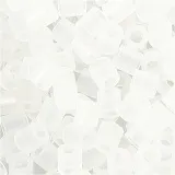 Bügelperlen, Größe 5x5 mm, Lochgröße 2,5 mm, medium, Transparent Weiß (32264), 6000 Stk/ 1 Pck