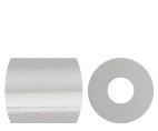 Bügelperlen, Größe 5x5 mm, Lochgröße 2,5 mm, medium, Transparent Weiß (32264), 6000 Stk/ 1 Pck
