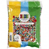 Bügelperlen, Größe 5x5 mm, Lochgröße 2,5 mm, medium, Gestreift, 10000 sort./ 1 Pck