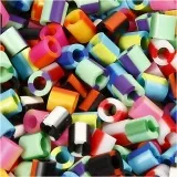 Bügelperlen, Größe 5x5 mm, Lochgröße 2,5 mm, medium, Gestreift, 1100 Stk/ 1 Pck