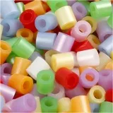 Bügelperlen, Größe 5x5 mm, Lochgröße 2,5 mm, medium, Perlmuttfarben, 1100 Stk/ 1 Pck