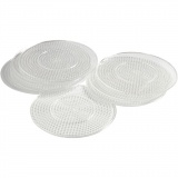 Steckplatte, D 15 cm, medium, Transparent, 10 Stk/ 1 Pck