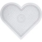 Steckplatte, Herz, Größe 15 cm, medium, Transparent, 10 Stk/ 1 Pck