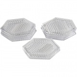 Steckplatte, Kleines Sechseck, Größe 7 cm, medium, 10 Stk/ 1 Pck