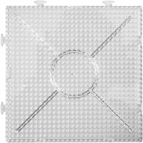 Steckplatte, Großes Quadrat, Größe 15x15 cm, medium, Transparent, 2 Stk/ 1 Pck