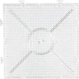 Steckplatte, Großes Quadrat, Größe 15x15 cm, medium, Transparent, 1 Stk