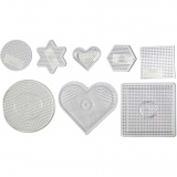 Steckplatte, Größe 7-15 cm, medium, Transparent, 8 Stk/ 1 Pck