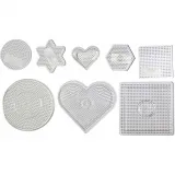 Steckplatte, Größe 7-15 cm, medium, Transparent, 8 Stk/ 1 Pck