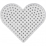 Steckplatte, Herz, Größe 17,5x17,5 cm, JUMBO, Transparent, 1 Stk