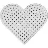 Steckplatte, Herz, Größe 17,5x17,5 cm, JUMBO, Transparent, 1 Stk