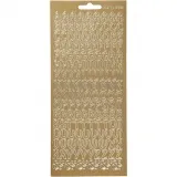 Sticker, Buchstaben, Blatt 10x23 cm, Gold, 1 Bl.