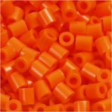 Fotoperlen, Größe 5x5 mm, Lochgröße 2,5 mm, medium, Orange (13), 6000 Stk/ 1 Pck