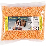 Fotoperlen, Größe 5x5 mm, Lochgröße 2,5 mm, medium, Hellorange (26), 6000 Stk/ 1 Pck