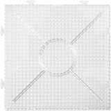 Photo Pearls Steckplatte, Großes Quadrat, Größe 15x15 cm, medium, Transparent, 2 Stk/ 1 Pck