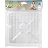 Photo Pearls Steckplatte, Großes Quadrat, Größe 15x15 cm, medium, Transparent, 2 Stk/ 1 Pck